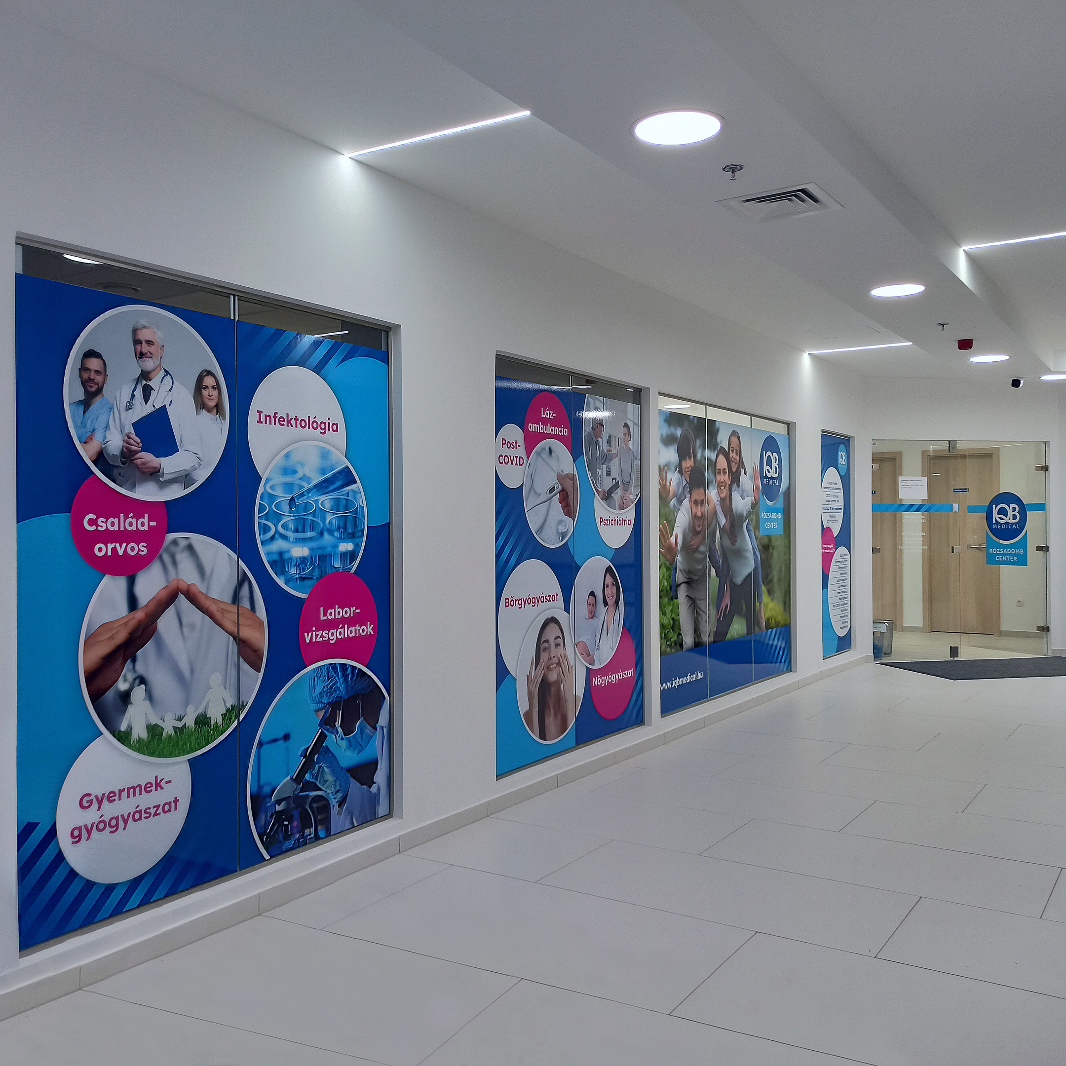 IQB Medical RC Egészségközpont folyosója